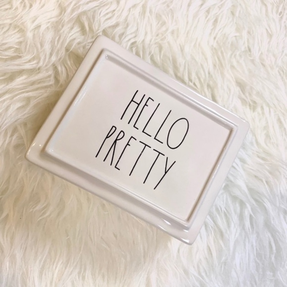 NWT Rae Dunn Hello Pretty Jewelry Box